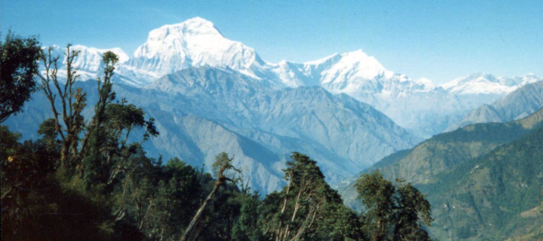 Dhaulagiri I and Tukuche Peak on ascent to Gorapani