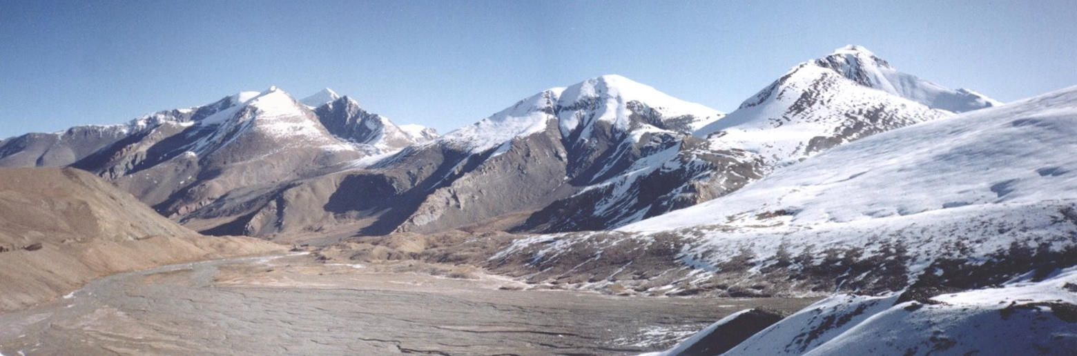 Hidden Valley and Thapa (Dhampus ) Peak ( c6000m ) from French Pass ( Col )