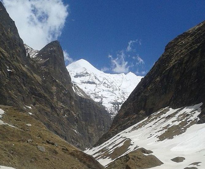 Approach to Chonbarden Glacier from Italian Base Camp