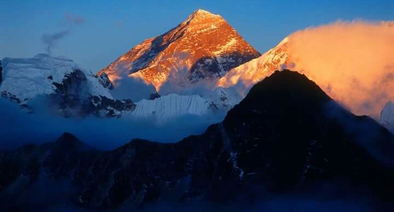 Sunset on Mount Everest