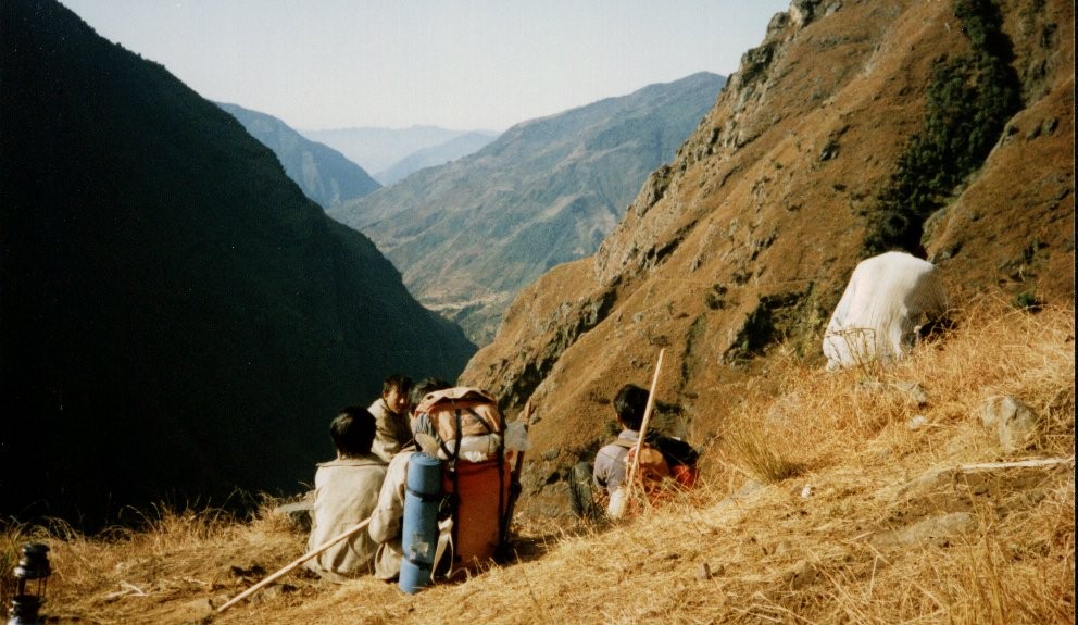 Descending Ghunsa Khola Valley