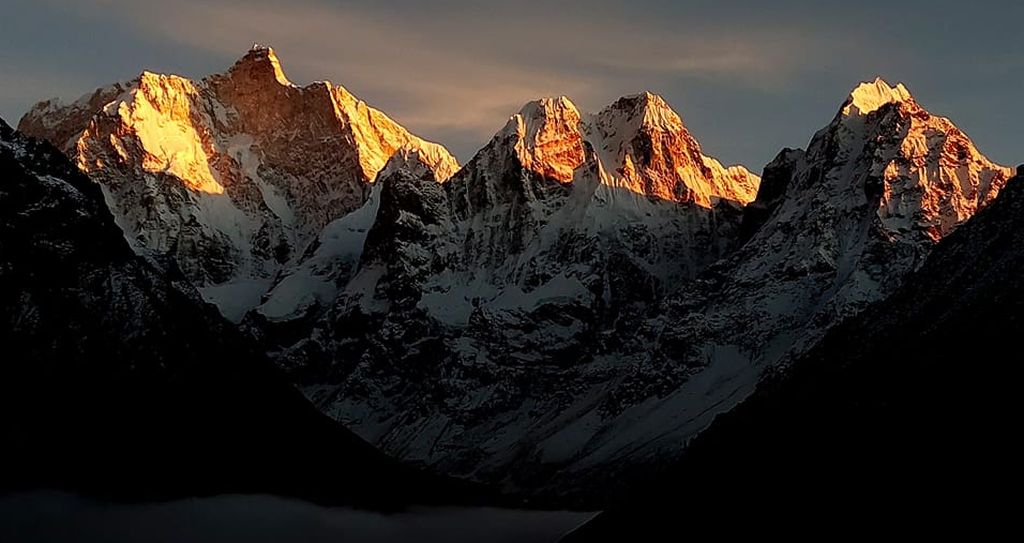 Mount Jannu ( Khumbakarna ) Sobithongie, Phole and Khabur from Kambachen in the Ghunsa Khola Valley