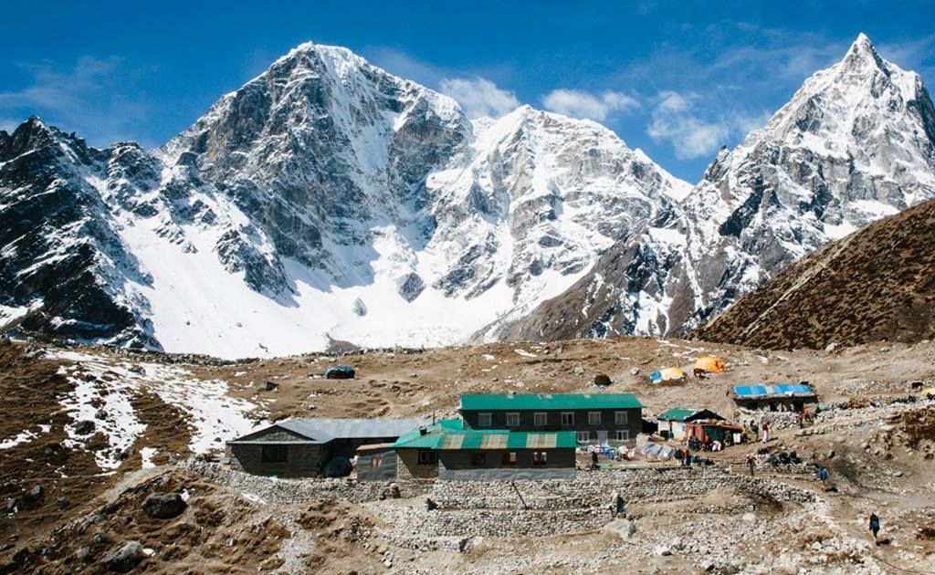 Taboche and Cholatse from Lobuje on route to Everest Base Camp