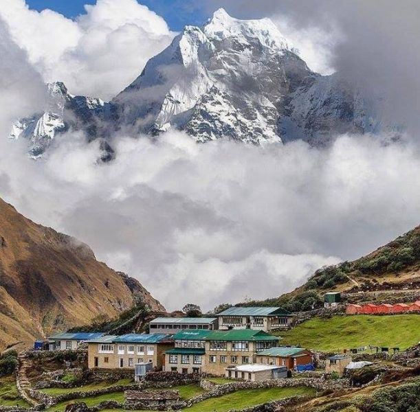 Thamserku from Namche Bazaar