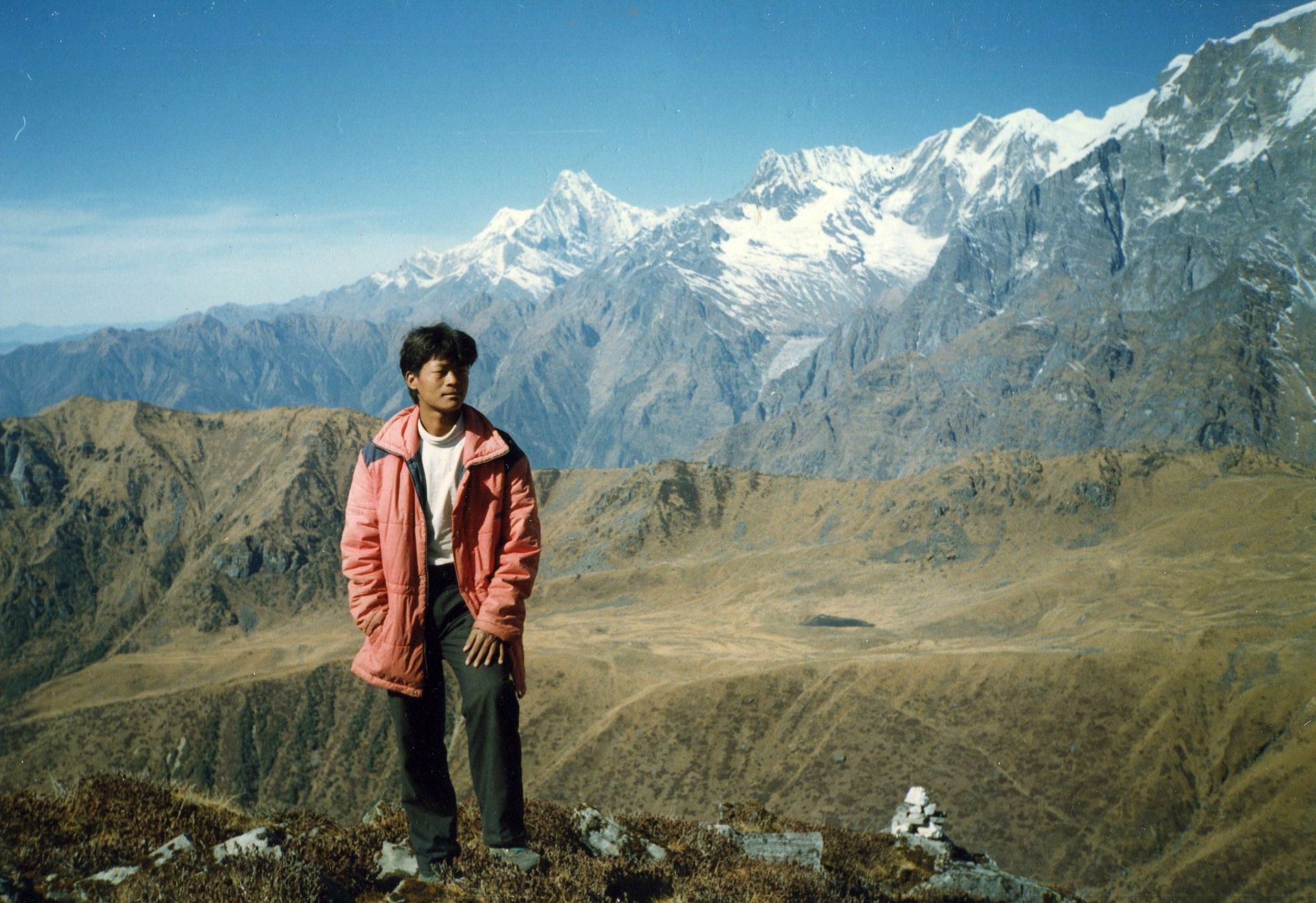 Macchapucchre ( Fishtail Mountain ) and Annapurna Himal from Rambrong Danda