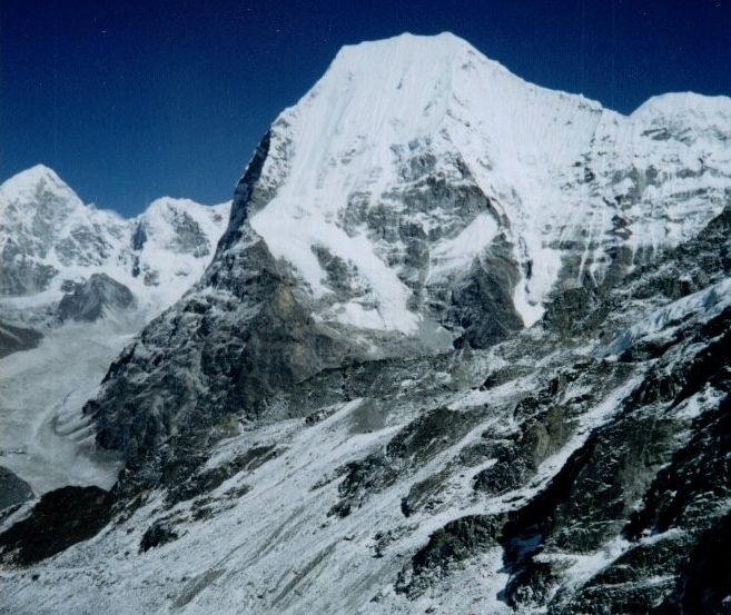 Mount Chobutse in the Rolwaling Valley of the Nepal Himalaya