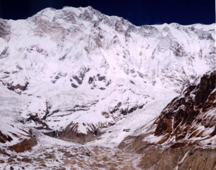 Annapurna I from above Base Camp in Annapurna Sanctuary