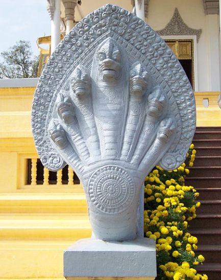 Naga Heads at the Royal Palace in Phnom Penh