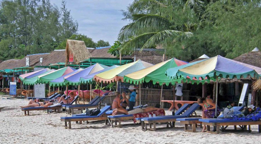 Occheuteal Beach at Sihanoukville on the Southern Coast of Cambodia