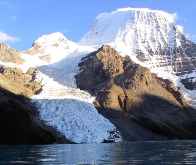 Mount Robson above Berg Lake in the Canadian Rockies