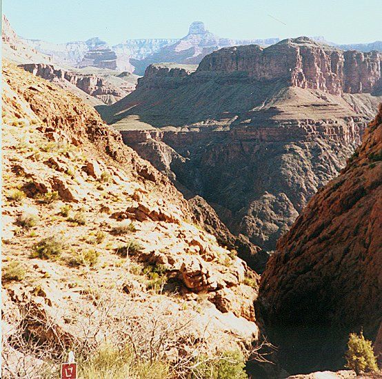 Bright Angel Trail from the South Rim of the Grand Canyon