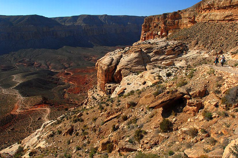 Havasupai trail to the Havasu Falls in Arizona, USA