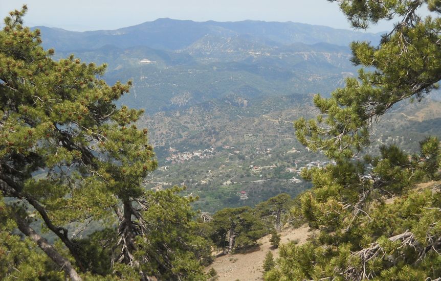 Mount Tripylos from Mount Olympus