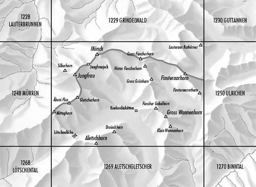 Jungfrau Region of the Bernese Oberlands in Switzerland