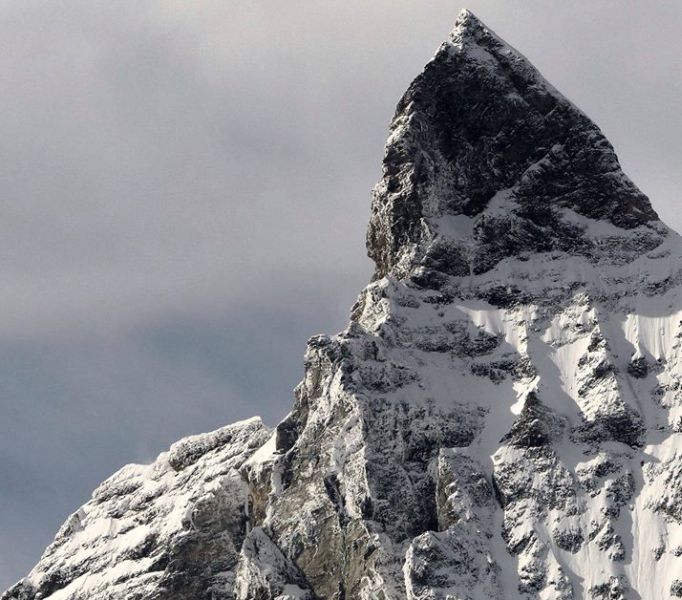 Ascent routes on the Matterhorn in the Valais / Zermatt region of ...