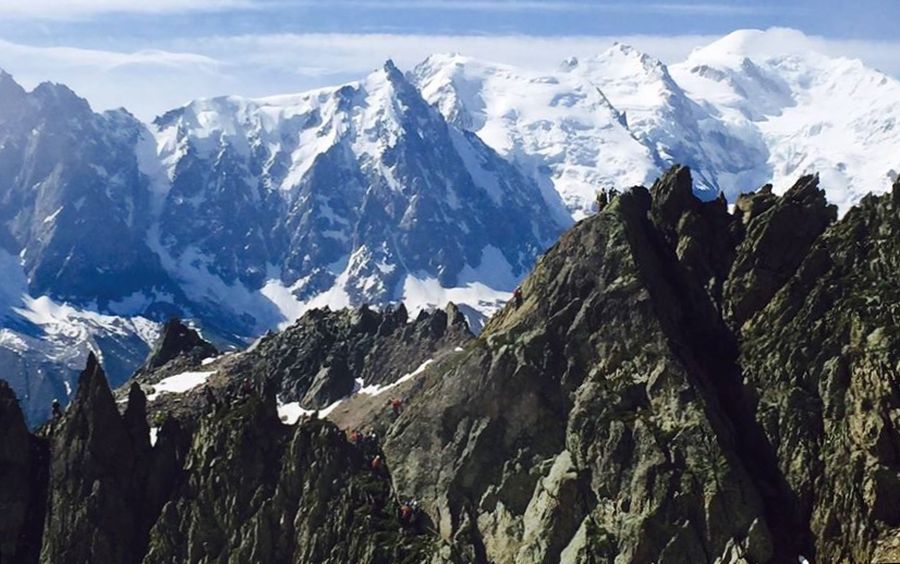 Chamonix Aiguille and Mont Blanc