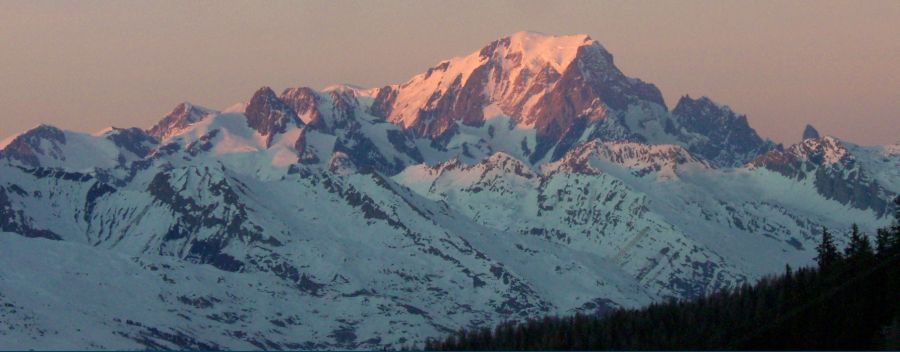 Monte Bianco ( Mont Blanc ) in Italy