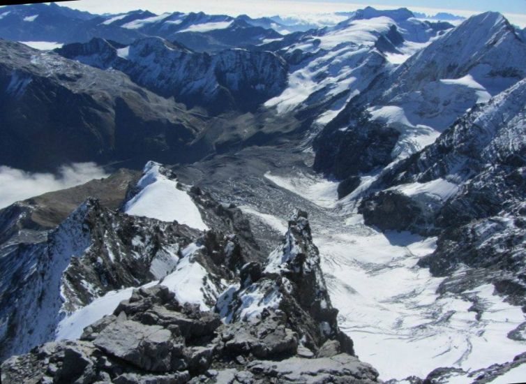 Hintergrad ( East Ridge ) on The Ortler in the Italian Alps