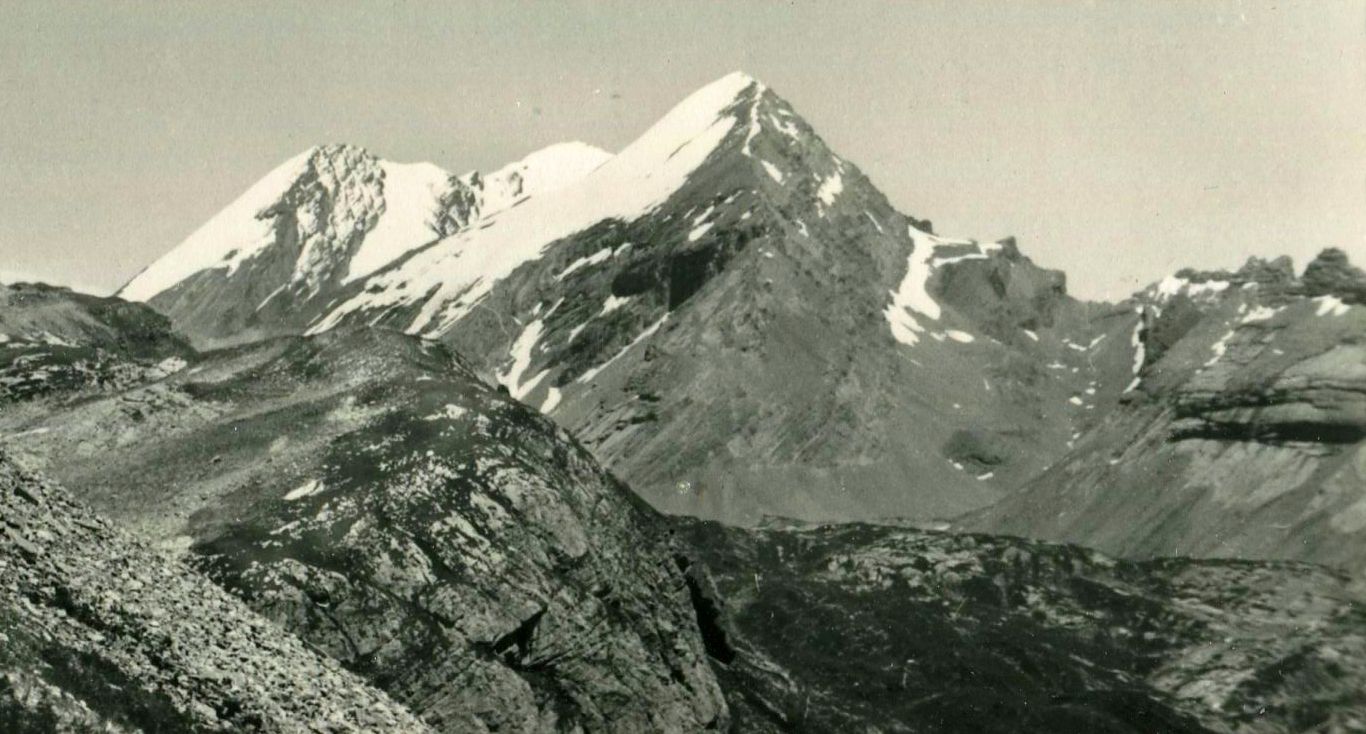 Altels and Rinderhorn from Lammern hut in the Bernese Oberland region of the Swiss Alps