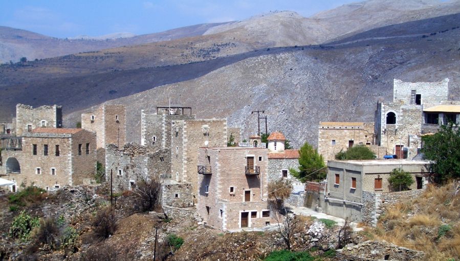 Vatheia in Outer Mani in the Peloponnese of Greece