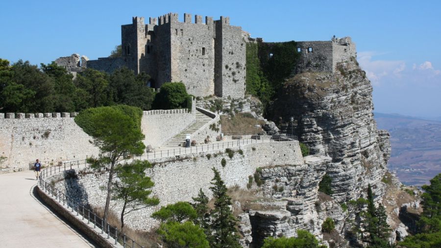 Castello Pepoli e Venere on Sicily in Italy