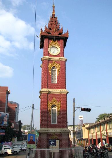 Clock Tower in Mandalay in northern Myanmar / Burma