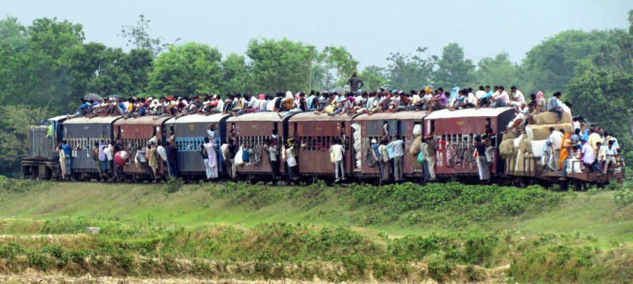 Train on the Janakpur Railway in the Terai Region of Nepal