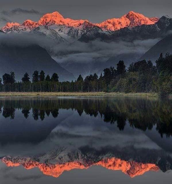 Mount Tasman and Mount Cook in the Southern Alps