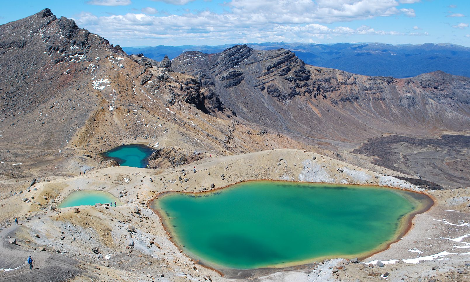 Emerald Lakes on the Tongariro Traverse