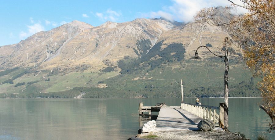 Glenorchy at head of Lake Wakatipu in South Island of New Zealand