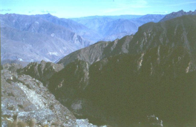 Mountain landscape near Huaraz in Peru