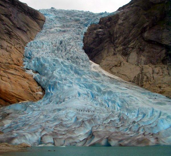 Briksdalsbreen Glacier in Sogne Fjord in Norway