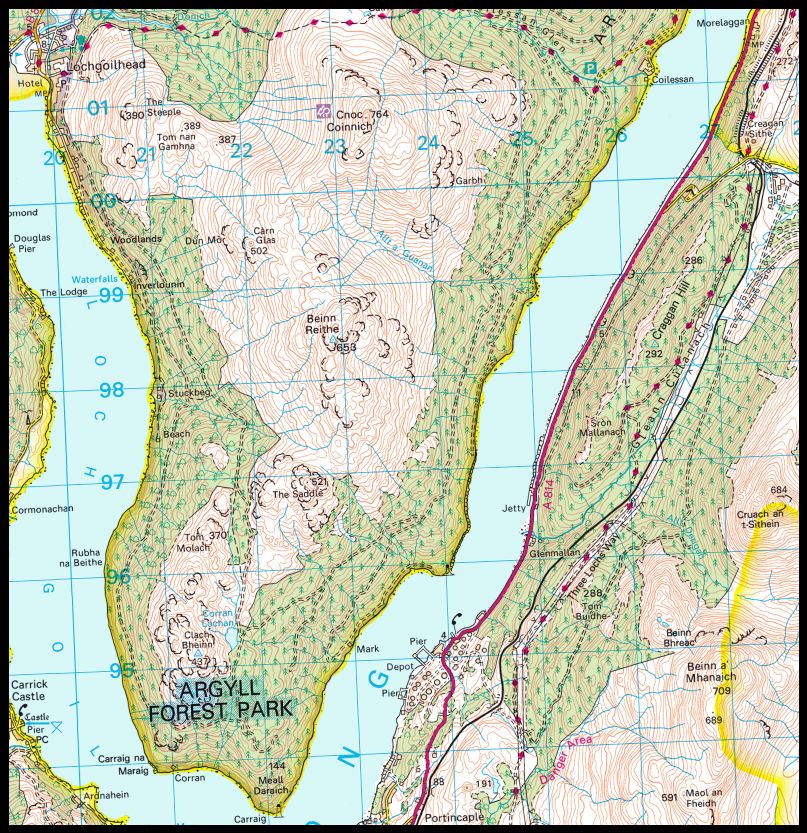 Map of Clach Bheinn