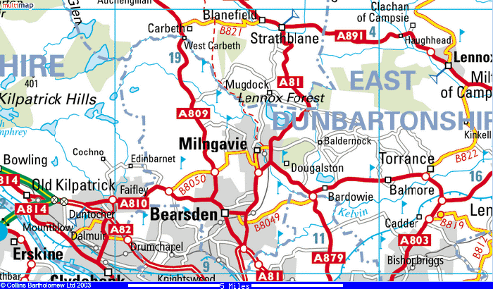 Location Map for Mugdock Country Park