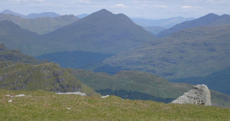 Ben Lomond from summit of Beinn Bheula