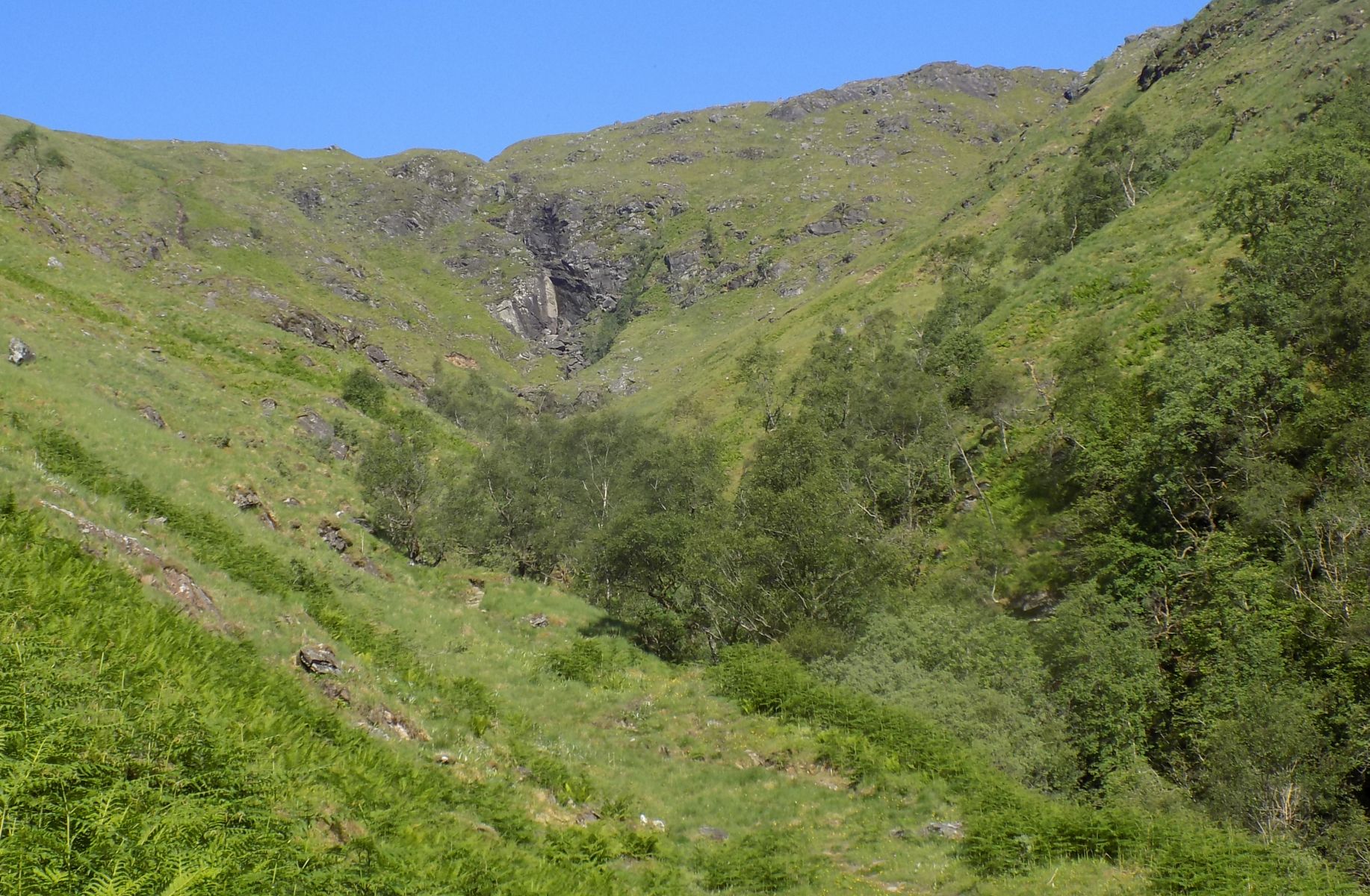 Ascent route to Bheinn Bhuidhe