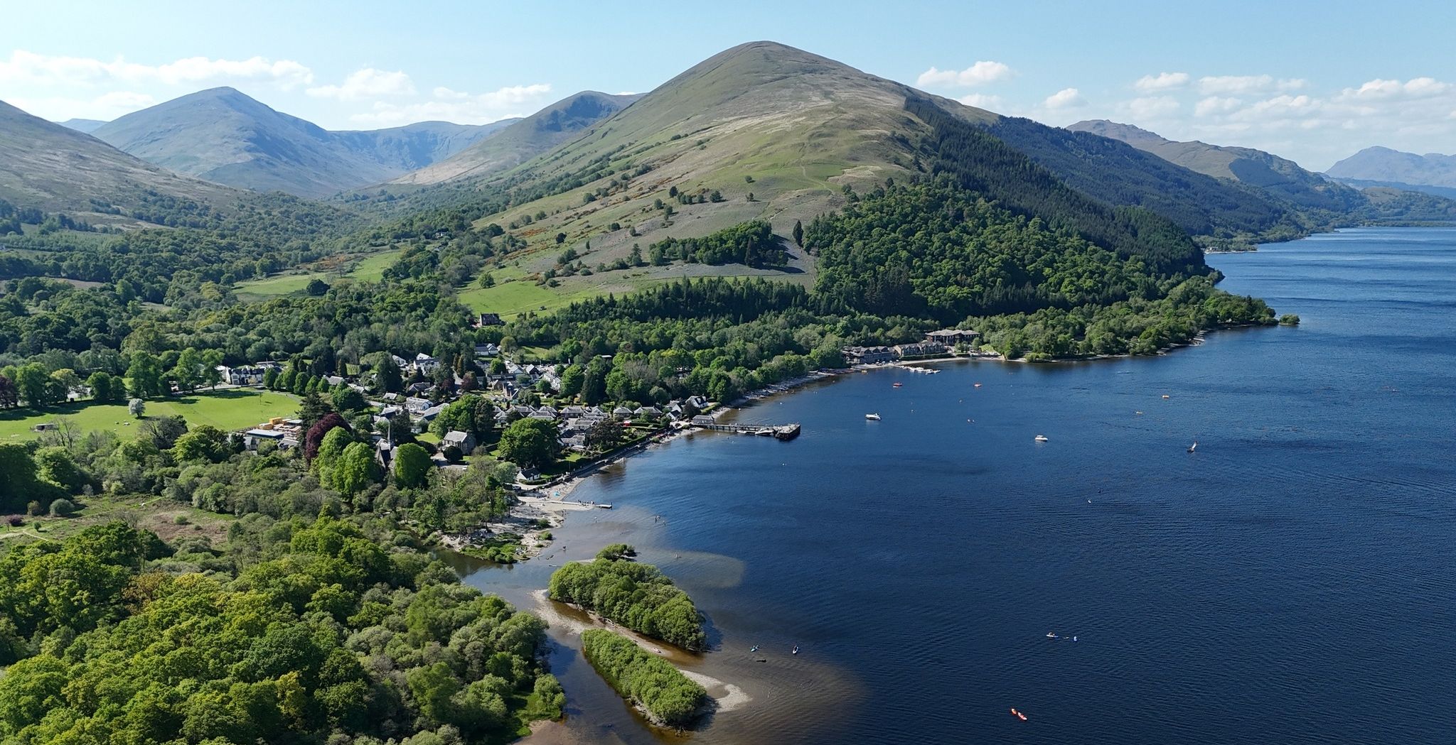Aerial view of Luss Village