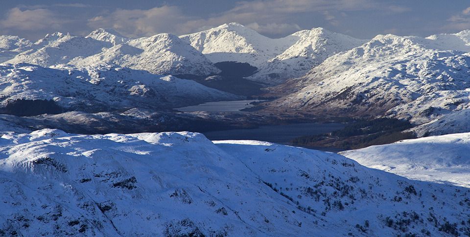 Arrochar Alps above Loch Lomond from Ben Lomond