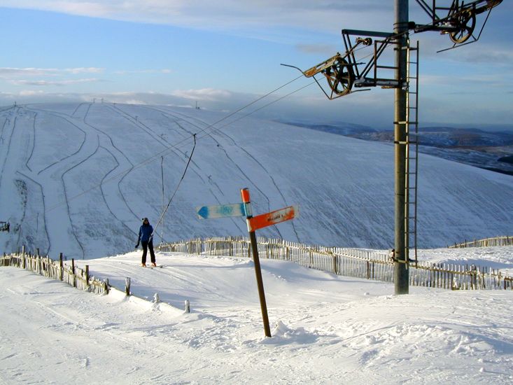 Ski slopes at Aviemore in the Cairngorms