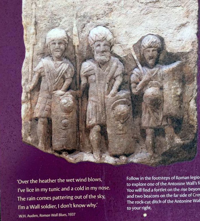 Antonine Wall information board on Croy Hill