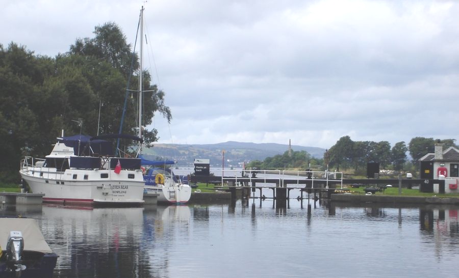 Bowling Basin at entrance to Forth and Clyde Canal from River Clyde