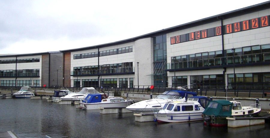 Boats in South Bank Marina on the Forth & Clyde Canal