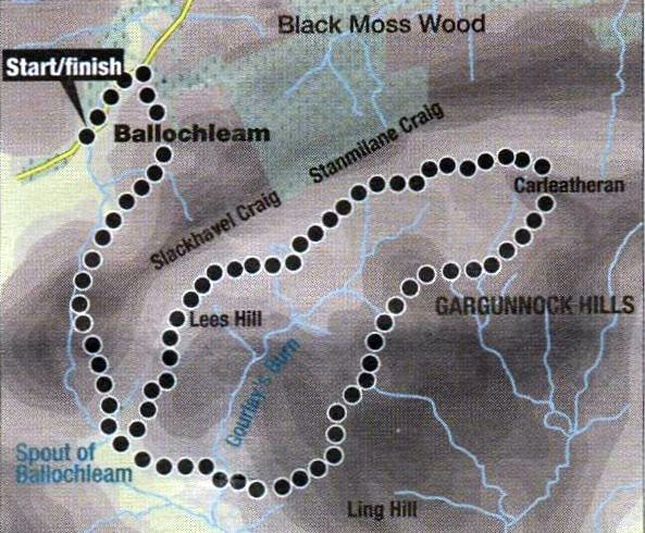 Map of Gargunnock Hills and Carleatheran