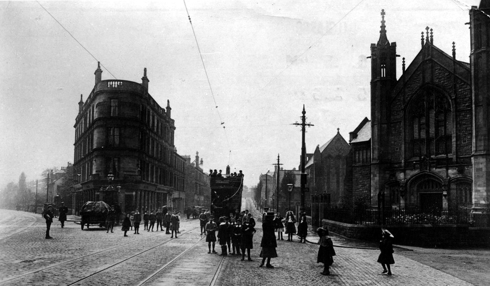 Shawlands Cross - Old Postcard