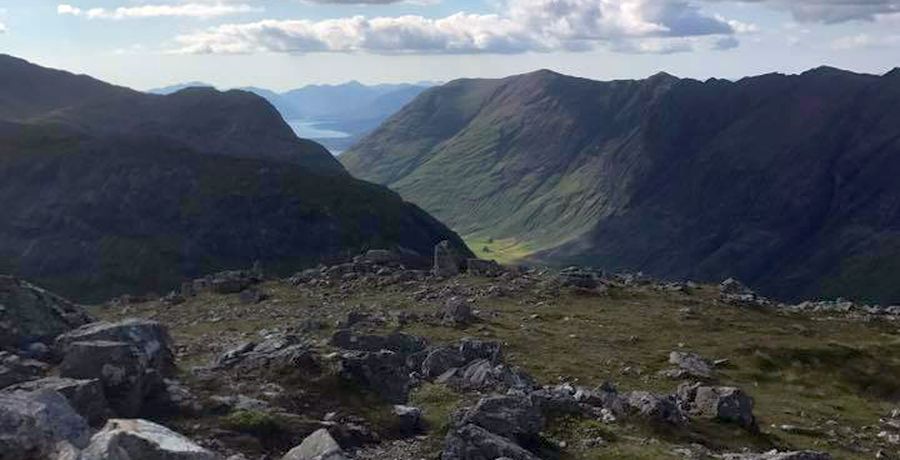 Aonach Aegach ridge from Buachaille Etive Beag