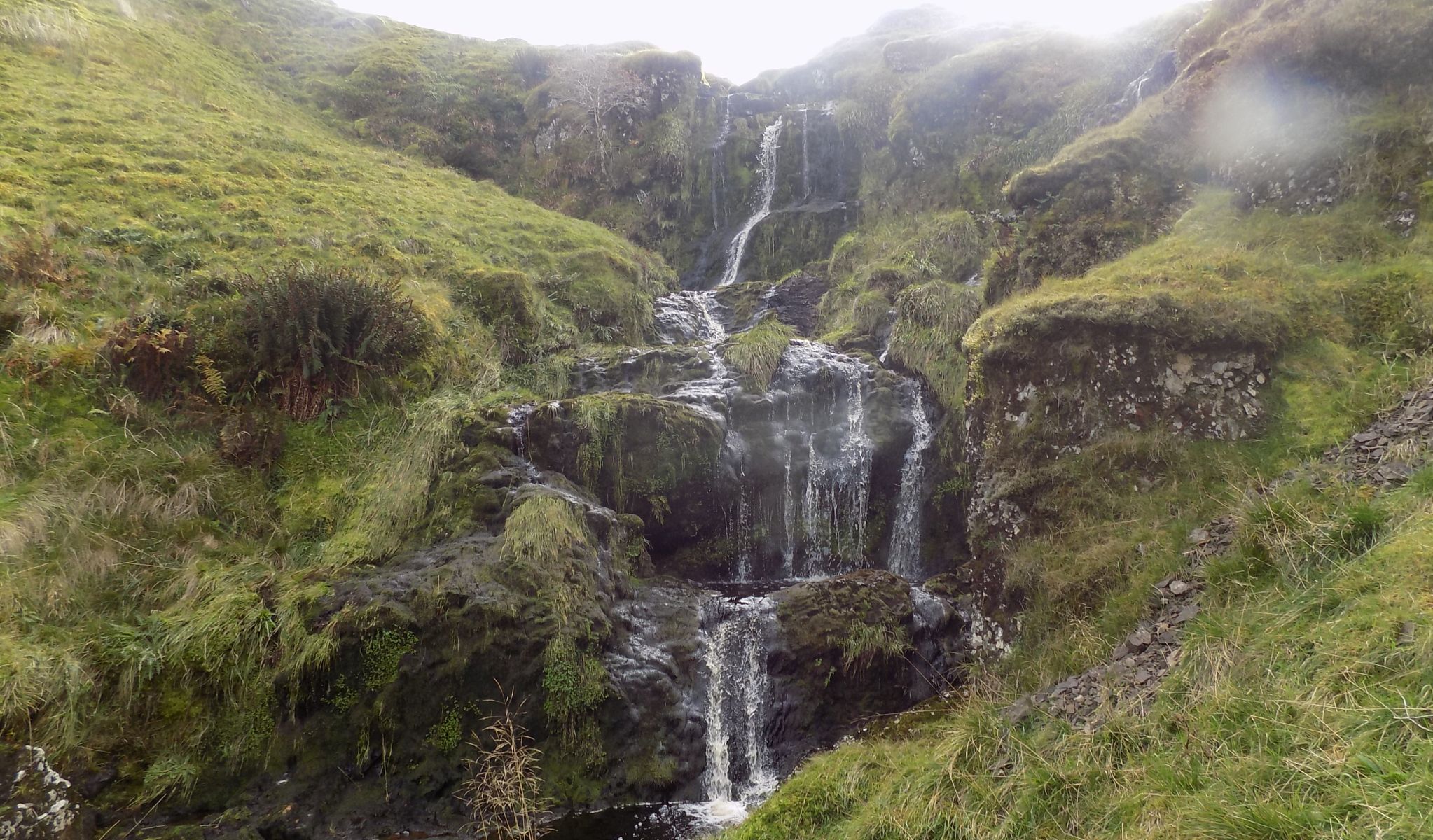 Waterfalls in the Hole of Kailrine in the Campsie Fells