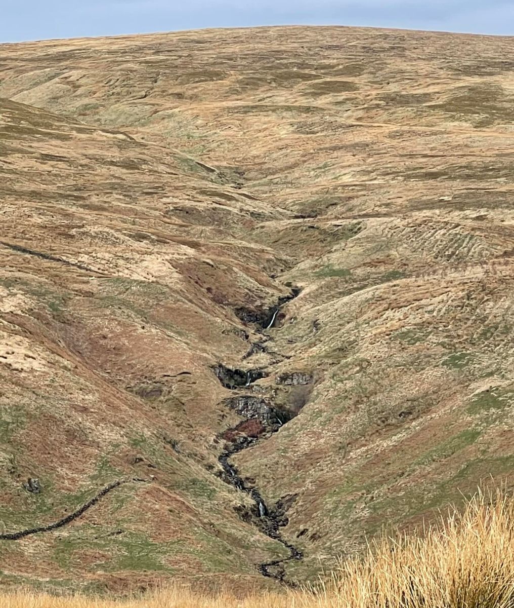 Gully and waterfalls on the Campsie Fells