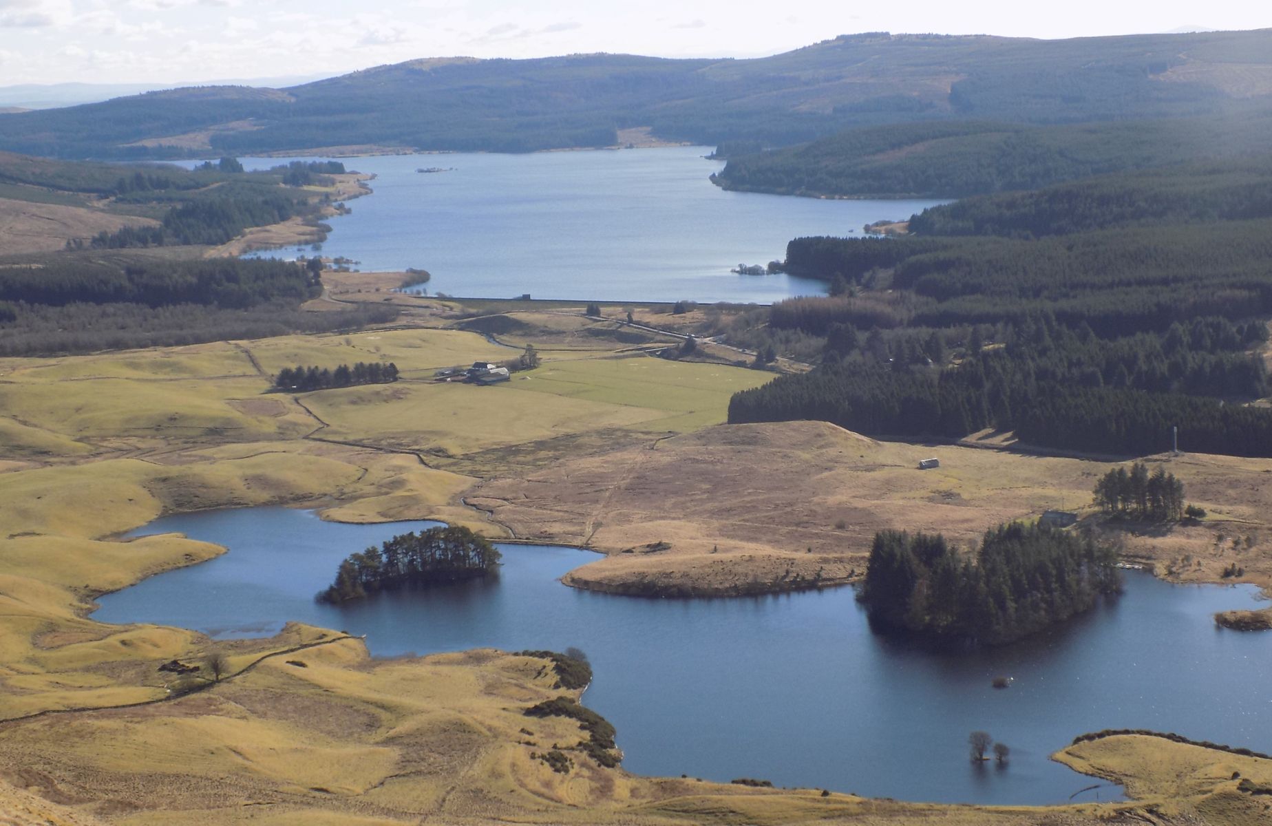 Carron Valley Reservoir beyond Loch Walton