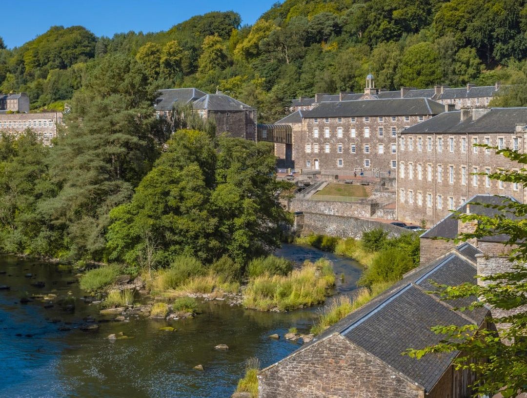 New Lanark on River Clyde in Scotland