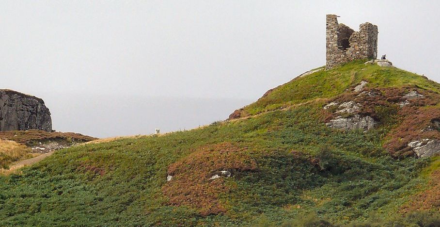 Castle Varrich above the Kyles of Tongue on the Northern Coast of Scotland